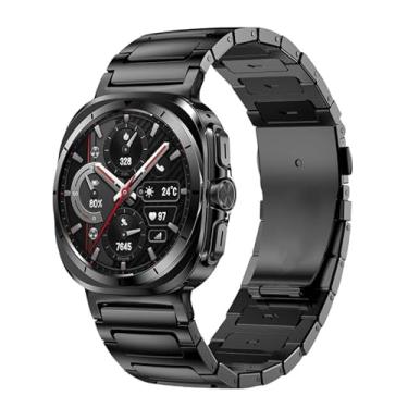 Imagem de Pulseira de titânio compatível com Samsung Galaxy Watch 7 Ultra de 47 mm para homens, pulseira de substituição para smartwatch de metal com fecho dobrável
