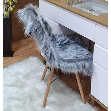 Imagem de Manta em Pelúcia Pelo Alto Luxo para Decoração, Fotos 80 X 50 cm Cor:CINZA