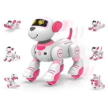 Imagem de STEMTRON Programmable Remote Control Robot Cat Robot Dog for Kids, Interactive Robotic Dog Robotic Cat, Robo Dog Robo Cat, RC Robot with Touch Sensing, LED Eyes, Dance & Music