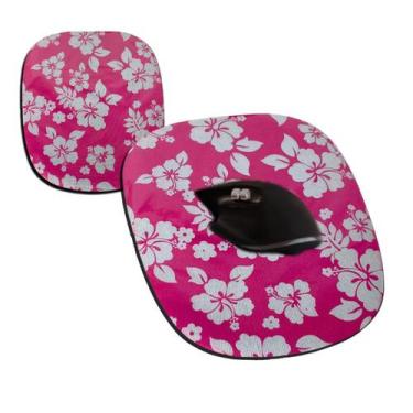 Imagem de Mouse Pad Estampado de Flor Rosa para Computador Notebook Slim - Reliz