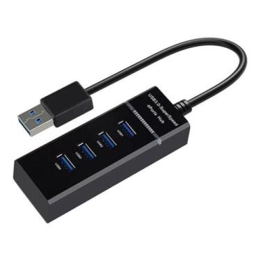 Imagem de Expansor Hub Usb 3.0 Com Led 4 Portas Super Speed 5.0 Gbps.