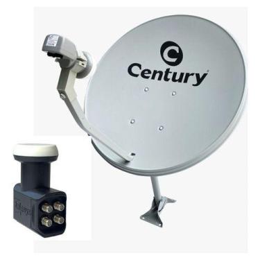 Imagem de Antena Parabólica Century 60cm Banda Ku C/ Lnb Quadruplo