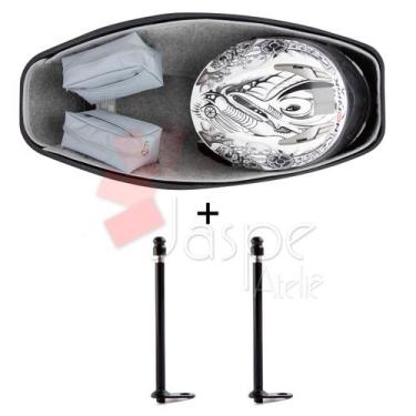 Imagem de Forração Pcx 150 Forro Premium Baú 16 18 Cinza + 2 Antena - Jaspe Atel