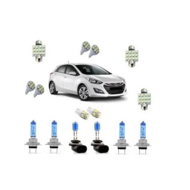 Imagem de Kit Lampadas Super Branca E Led'S Hyundai I30 2013 Á 2016 - Blue Lion,
