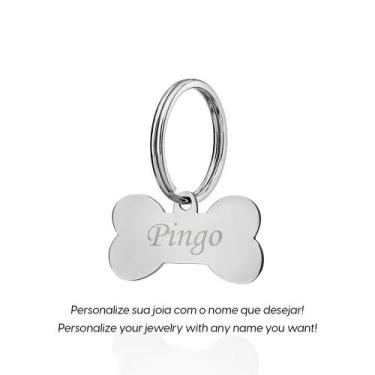 Imagem de Pingente medalha osso para pet cachorro personalizável nome rommanel 2