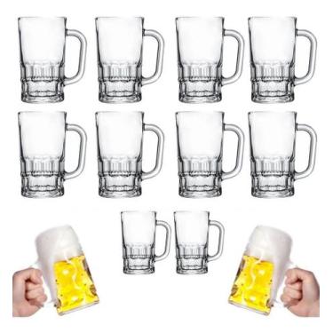 Imagem de Jogo De 24 Canecas Chopp Vidro Copos Cerveja Festa 300ml - Embralumi