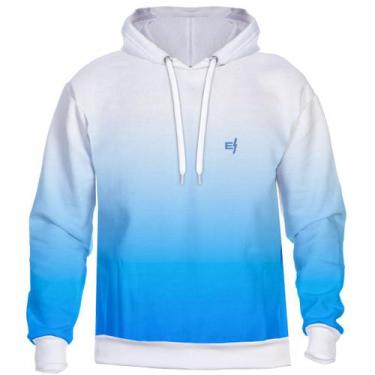 Imagem de Blusa de frio Moletom feminina masculina Degrade Com Capuz Bolsos Late