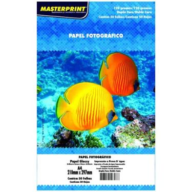 Imagem de Papel Dupla Face Fotográfico Glossy 120g A4 Branco Brilhante Masterpri
