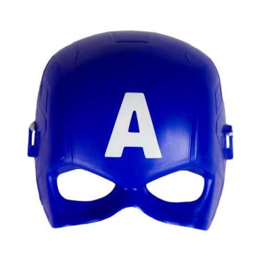 Imagem de Máscara Capitão América Infantil de Plástico Vingadores Marvel - Fanta