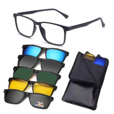 Imagem de Óculos De Sol Com Armação De Grau Clip On 6 Em 1 Envio 24hrs - 20V, Pr