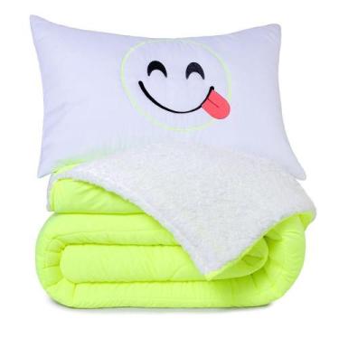 Imagem de Coberdrom Edredom Solteiro Fluorescente Porta Bordado Verde - Casa Sho