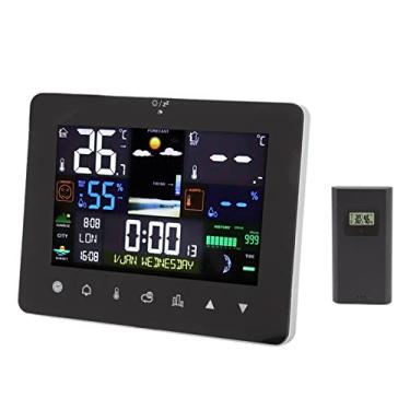 Imagem de Estação Meteorológica de Rádio, Relógio Meteorológico Com Sensor de Temperatura e Umidade, Externo, Interno, Barômetro, Alarme, Previsão do Tempo, Display de Conforto para Casa,