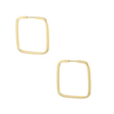 Imagem de Brinco Argola Quadrada Fio Quadrado 1.4 Ouro 18k 750 - JOIE JOIAS FINA