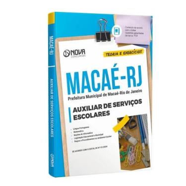 Imagem de Apostila Pref Macaé RJ 2024 - Auxiliar de Serviços Escolares - Nova Co
