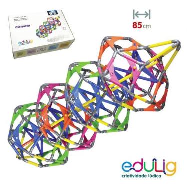 Imagem de Quebra-cabeça Geométrico Edulig Puzzle 3D Cometa - 182 peças e conexõe