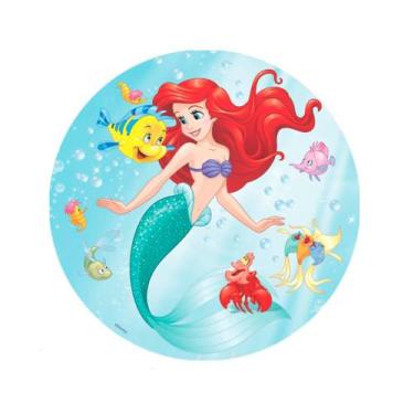 Imagem de Painel Sublimado em Tecido Festa Ariel Decora Pequena Sereia - Piffer