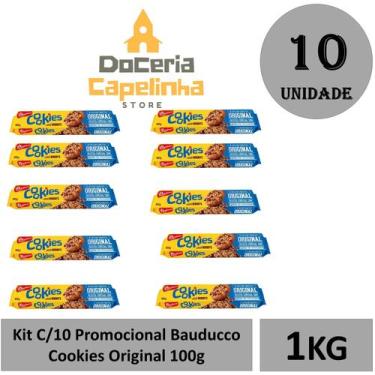 Imagem de Kit C/10 Promocional Bauducco Cookies Original 100g