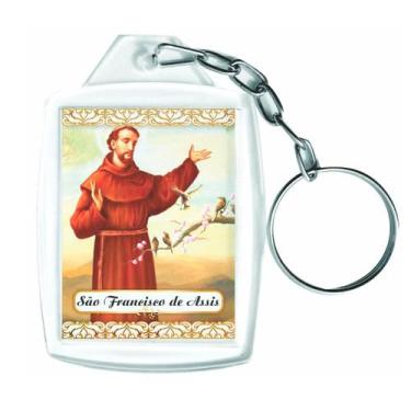 Imagem de Conjunto De Chaveiros Acrílicos 3x4cm São Francisco De Assis - 12 Peça