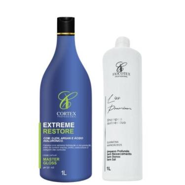 Imagem de Kit Progressiva Profissional 1000ml Com Shampoo Dilatador Para Cabelos