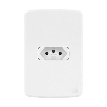 Imagem de Conjunto 1 tomada 2p+terra 10a placa 4x2 braca compose - weg