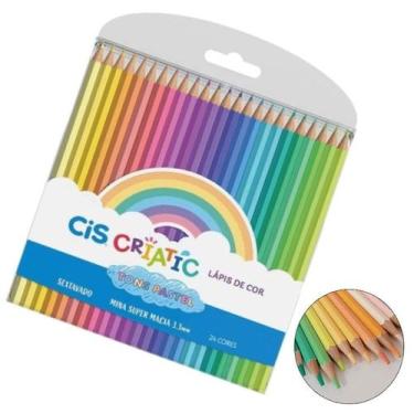 Imagem de Lapis De Cor Cores Pasteis 24 Cores Cis Criatic