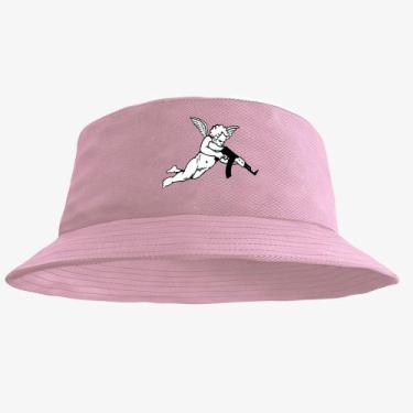 Imagem de Boné Chapéu Bucket Hat Estampado Anjo - MP Moda Masculina, Único, Rosa
