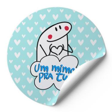 Imagem de 120 Etiquetas Redondas Adesivos Para Cliente Meme Bentô Um Mimo Para T