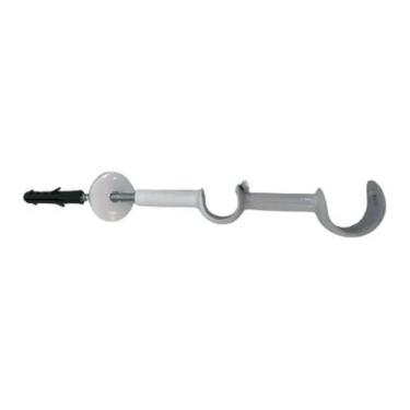 Imagem de Suporte duplo alongado para varão 28/19mm - branco - ART DECORAR 
