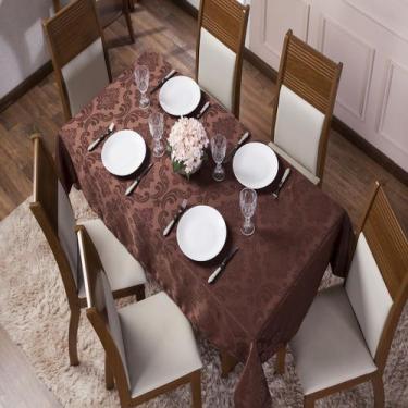 Imagem de Toalha de Mesa Luxo Tecido Jacquard  06 Lugares 1,35x2,20 Retangular -