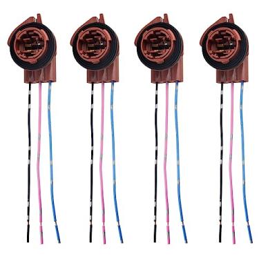 Imagem de WMYCONGCONG 4 peças conectores de arame de soquete de luz para carro 3157 para lâmpadas de freio de LED