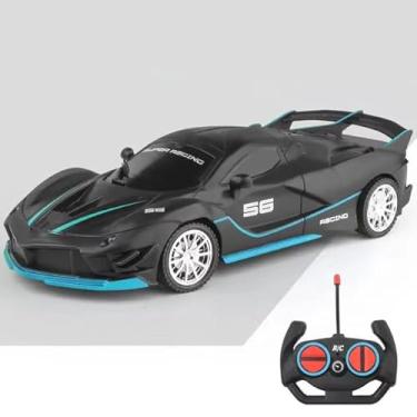 Imagem de Carrinho de Controle Remoto faróis em LED - Super Carros com Alta Velocidade (FAzulPreto)