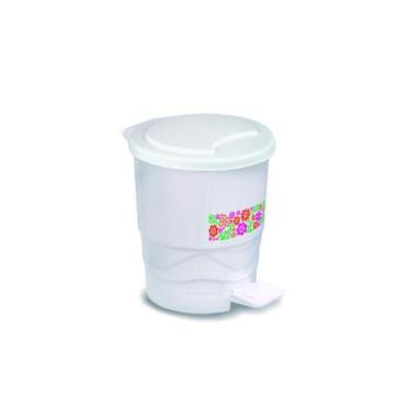 Imagem de Kit C/6 Lixeiras com pedal 15 Litros Branca Polipropileno - Brasami
