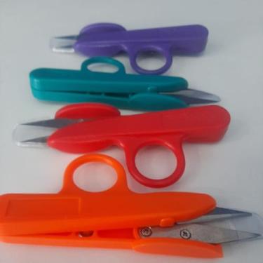 Imagem de Tesoura de arremate para bordado e costura colorida - Modelo tecelão o