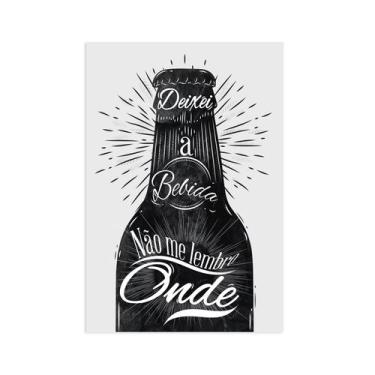 Imagem de Placa Decorativa Frase Boteco Garrafa 30x40cm - Quartinhos