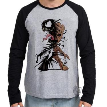 Imagem de Camiseta Manga Longa blusa  Venom Groot - Empório Dutra, P  adulto