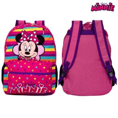 Imagem de Mochila de Costas Escolar Menina Minnie Rosa Passeio Toys 2U