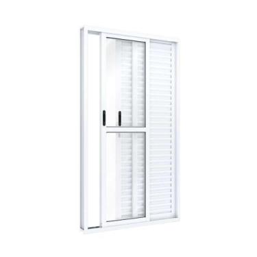 Imagem de Porta Balcão de Alumínio 213 x 150 x 13 cm 3 Folhas Esquerda Riobras