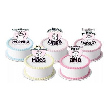 Imagem de 5 topper tag plaquinha para mini bolo 10 cm festa aniversário comemora
