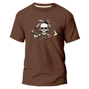 Imagem de Camiseta Algodão Premium Estampa Digital Índio Caveira Foice - Pavesi,