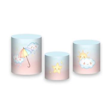Imagem de Trio De Capa Cilindro - Chuva de Amor Cute Aquarela 017 - Via Cores