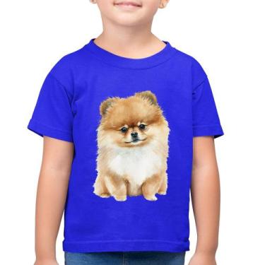 Imagem de Camiseta Algodão Infantil Cachorro Spitz Alemão Lulu da pomerânia - Fo