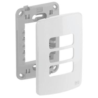 Imagem de Placa 4x2 de 3 Posições + Suporte - Composé - WEG, Branco