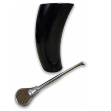 Imagem de Kit Tereré Cuia Copo Tipo Guampa Para Terere Com Bomba - A.R Variedade