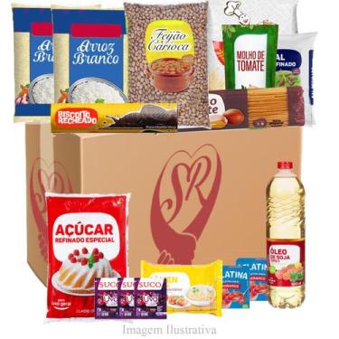 Imagem de Cesta Básica Doação Tamanho P/16 Itens - São Rubens