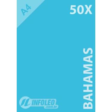 Imagem de 50 Folhas Papel Color Plus Bahamas (Azul Piscina) A4 180g