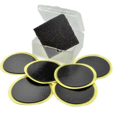Imagem de Jogo De Reparo Pneus Remendo Autocolante Lixa 25mm Bicicleta - THUMBS 