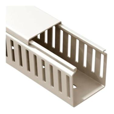 Imagem de Canaleta Recorte Fechado Creme 80x35mm 2 Metros - Dutoplast
