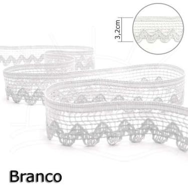 Imagem de Renda Zig Zag Branca 3,2cm - 10m - FB do Brasil