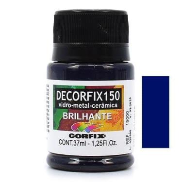 Imagem de Tinta Decorfix 150 Brilhante 37ml - Metal, Vidro e Cerâmica, 435 AZUL 