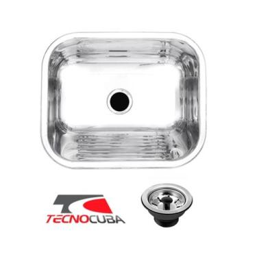Imagem de Tanque inox 27 litros Tecnocuba alto brilho 50x40x22cm válvula gratuit